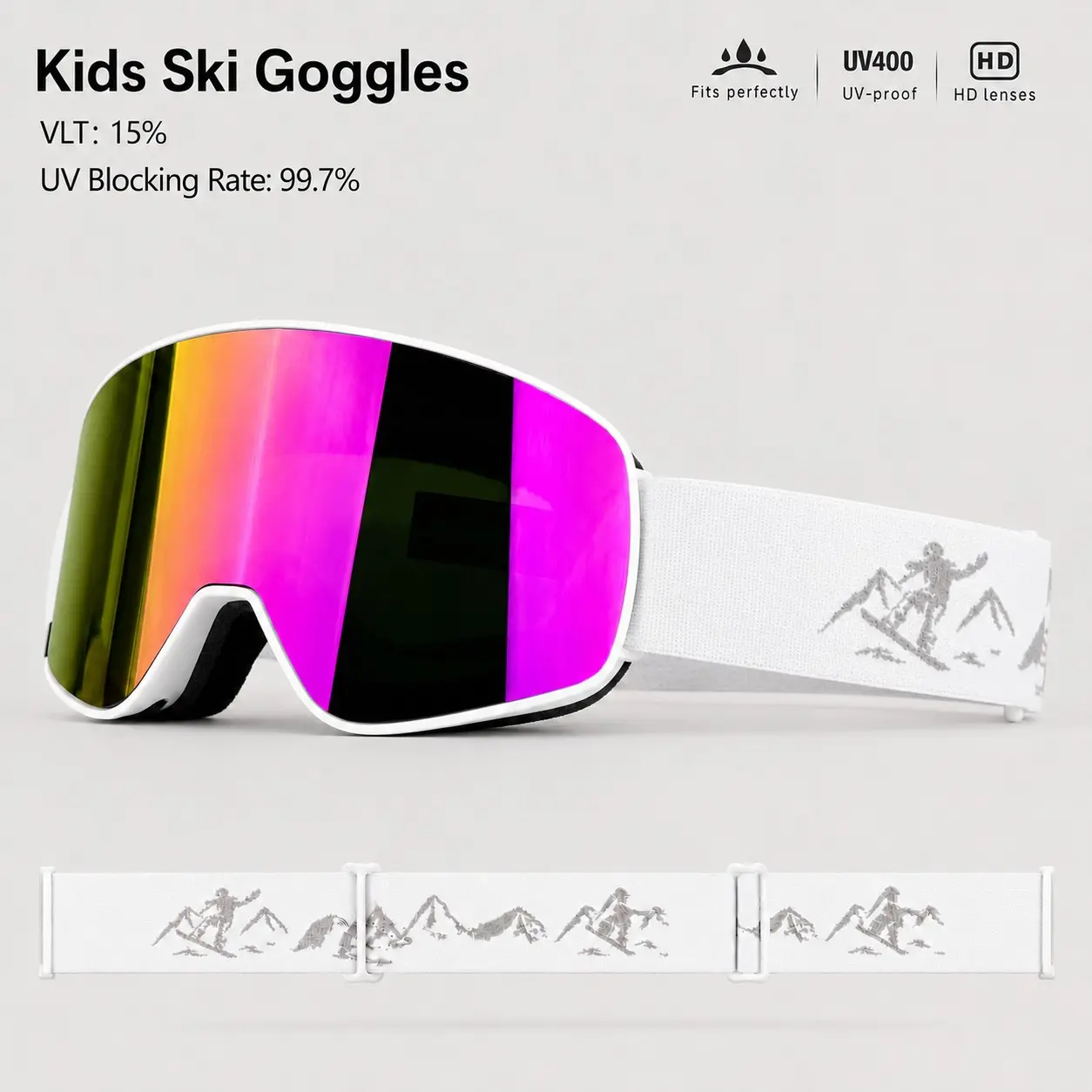 High-Quality Outdoor Skiing Goggles, Windproof Dust-Resistant UV Protection, Clear Vision, Ideal for Hiking and Cycling