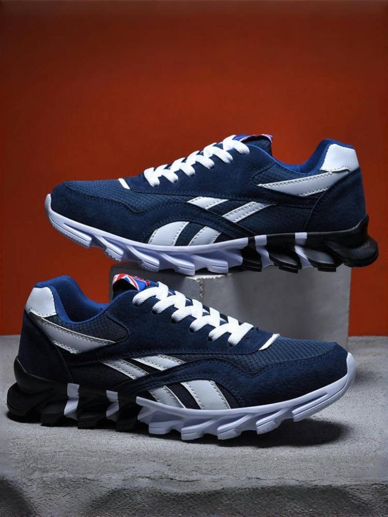 Fashionable Large Size Men's Sports Running Shoes, Blade Sole Design, Multiple Colors, Comfortable and Durable, Suitable for All Seasons