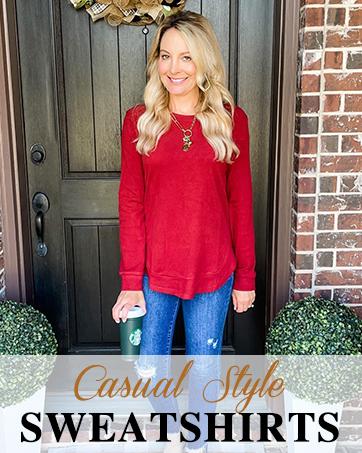 WIHOLL Womens Sweatshirt Crewneck Long Sleeve Shirts High Low Tops Curved Hem*(Size UP 1-2 for True Oversized Look!)* SpringStatements