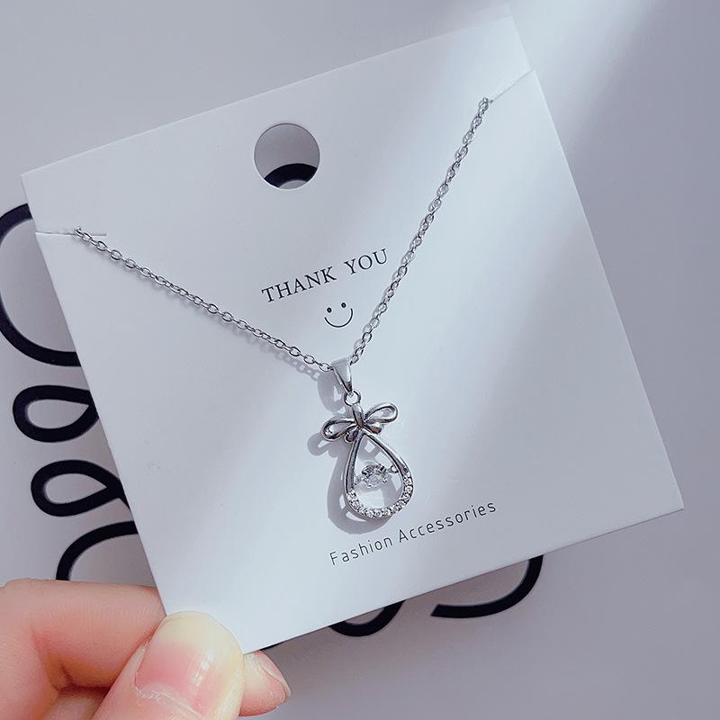 Women's Niche Design Smart Necklace, Simple Clover Pendant Clavicle Chain, Geometric Choker Jewelry