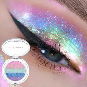 Chameleon Eyeshadow Palette, Five Shades Glitter, Long-Lasting Metallic Finish, Highlighter for Lids and Cheeks, Festival Makeup