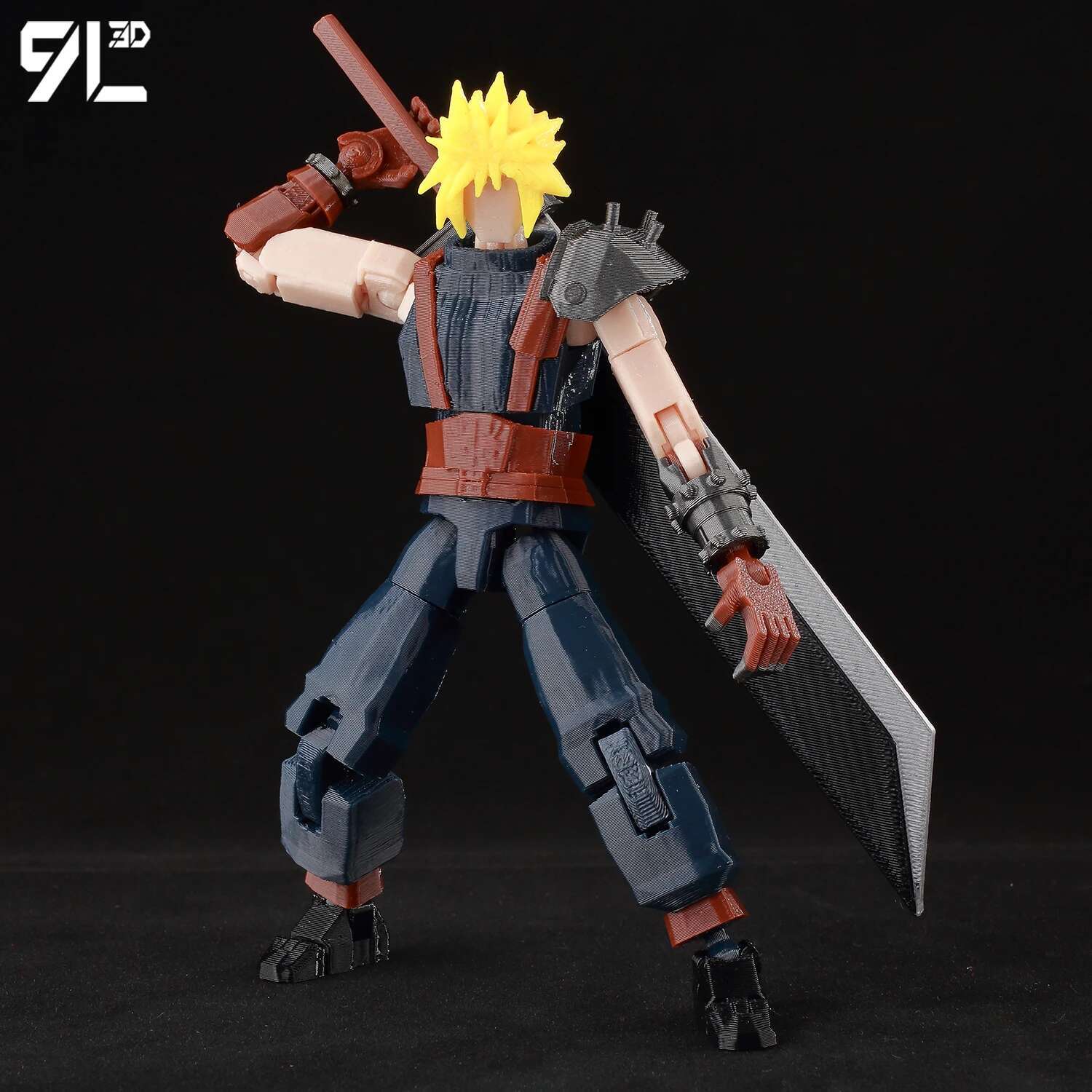 9L3D Cloud FFVII Figure Buster Sword Multi-Joint Articulated Lucky Dummy 13 Anime Action Model Posing Display Children Games toy popular