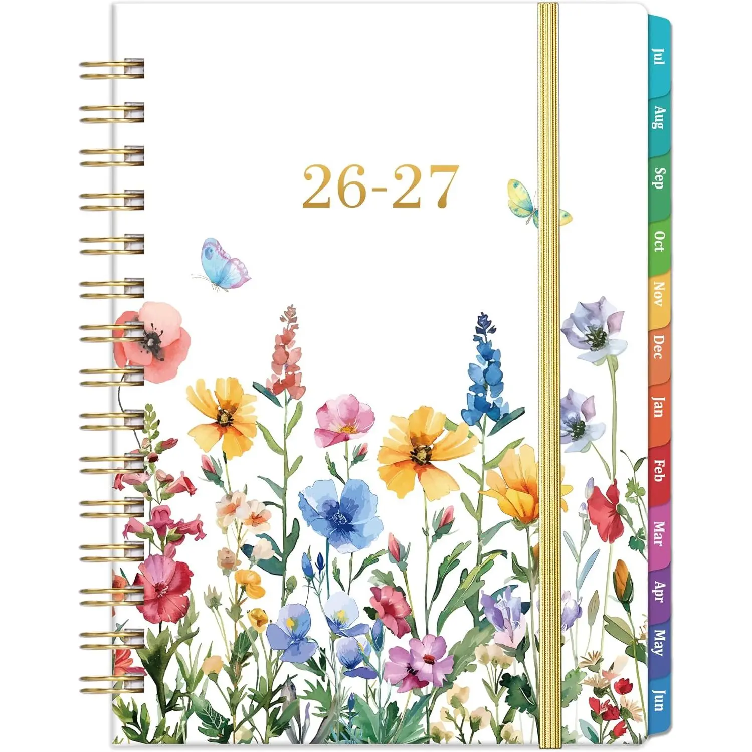 Planner 2026-2027 - Academic Planner 2026-2027, July 2026 - June 2027 | 8.5" x 6.4", Weekly and Monthly Planner with  Paper, Ideal for School Office &  Planning -Floral