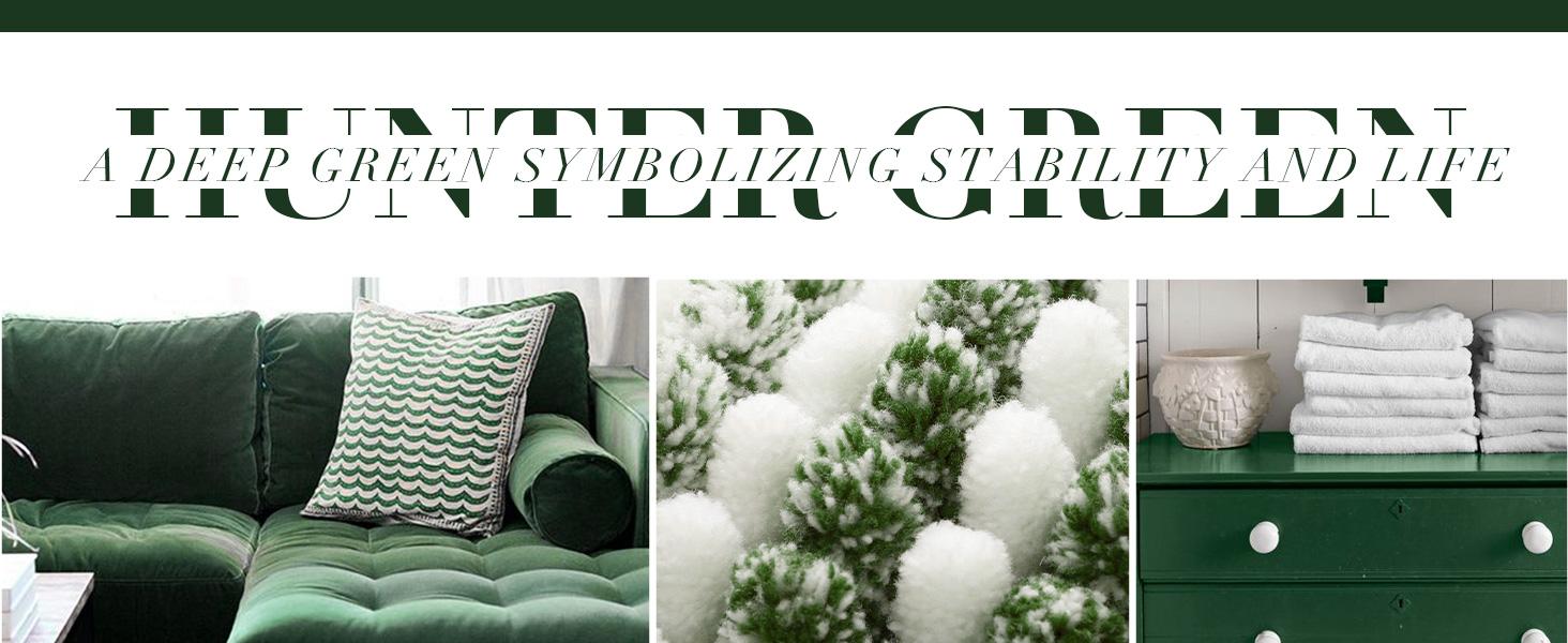 Bathroom Rugs and Mats Sets, 2 Piece Thick Absorbent Chenille Bath Mat Rug Set Non Slip, Soft Shaggy Bath Room Floor Mats for Bathroom, Machine Washable (Hunter Green, 20" x 47" Plus 16" x 24")