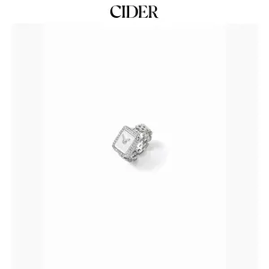 Cider CLOCK PENDANT RHINESTONE RING