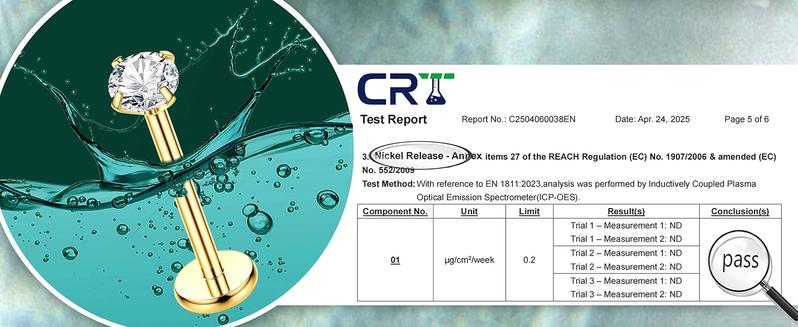 Threadless 14K Gold Plated Surgical Steel CZ Nose Rings Studs Hoops - Hypoallergenic Push-in Flat Back Nose Ear Cartilage Piercing Jewelry for Women Men