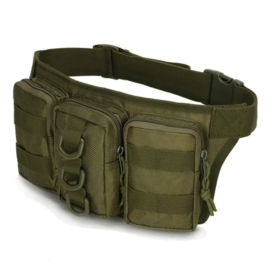 Men'S Tactical MOLLE Waist Pack, Suitable for Outdoor Camping Equipment, MOLLE System Tactical Equipment And Survival Equipment, And Can Also Be Used As a Hands-Free Backpack for Hiking And Hunting. Triple Small Waist Pack Outdoor Waist Pack Tactica