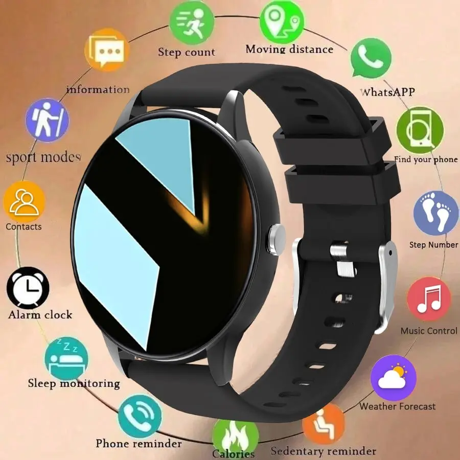 Sports Style Smart Watch | High-Definition Screen, Wireless Calls, Multiple Sports Modes, Message Alerts, Music Control, USB Charging, Ideal Gift for Outdoor Enthusiasts, Fitness Tracker, Unisex