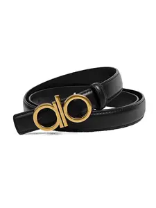 Classic Minimalist Letter Belt for Women, Belt with Buckle, Fashion Alloy Buckle Design, Versatile for Suits, Pants, and Dresses, All-Season Casual Style