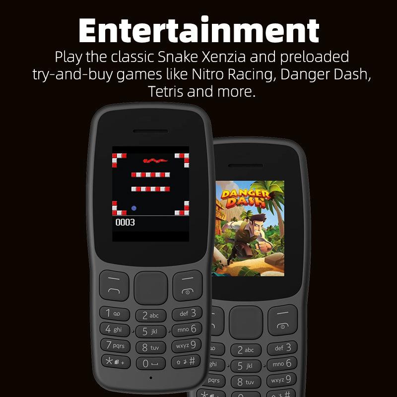 GSM 2G Basic Bar Feature Phone, Big Buttons, Simple Operation, Ideal for Elderly & Students as Backup Phone