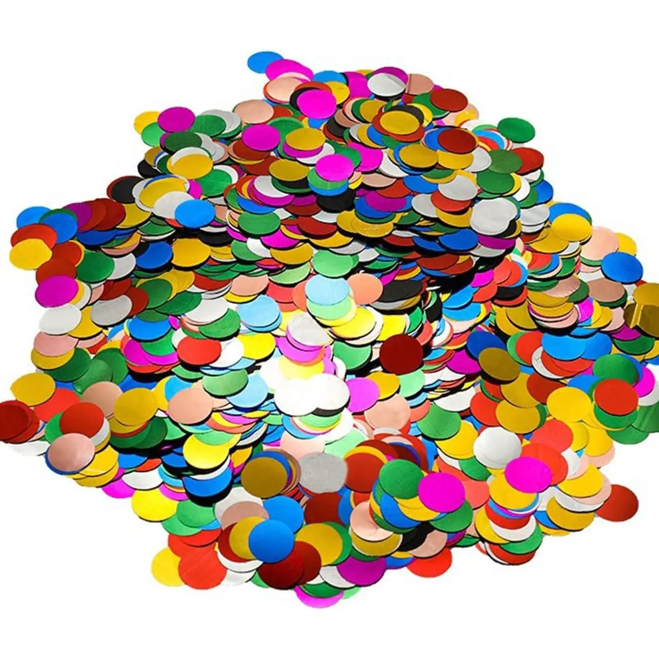 Multicolor Metallic Foil Round Confetti Dots 0.59 Inch - Rainbow Glitter Table Scatter for Party & Wedding Decorations, 2.11 oz per PackGift