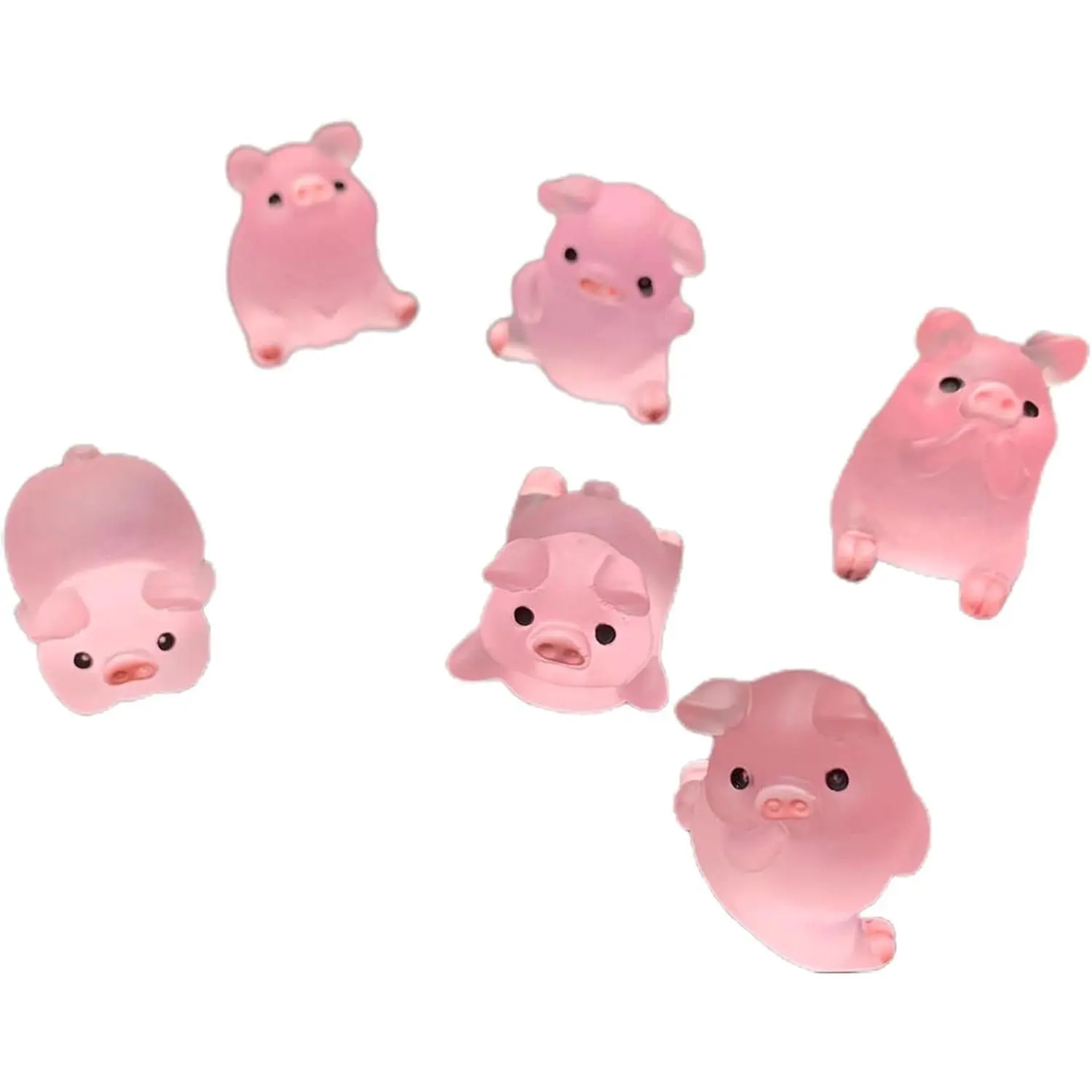 5 count Cute  Piggy Figures  Dashboard Ornament Pig Figurine Ornament  Cute Pig Desktop Figurine Decoration DIY Crafts for Auto  Office Desk Collectible Dolls,Collectible Dolls  Décor