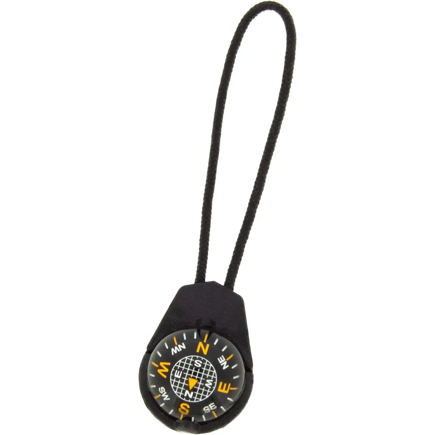 ZiprComp Micro Ball Zipper Pull Compass with Lanyard, Mini Portable Compass for Jacket, Parka or Pack