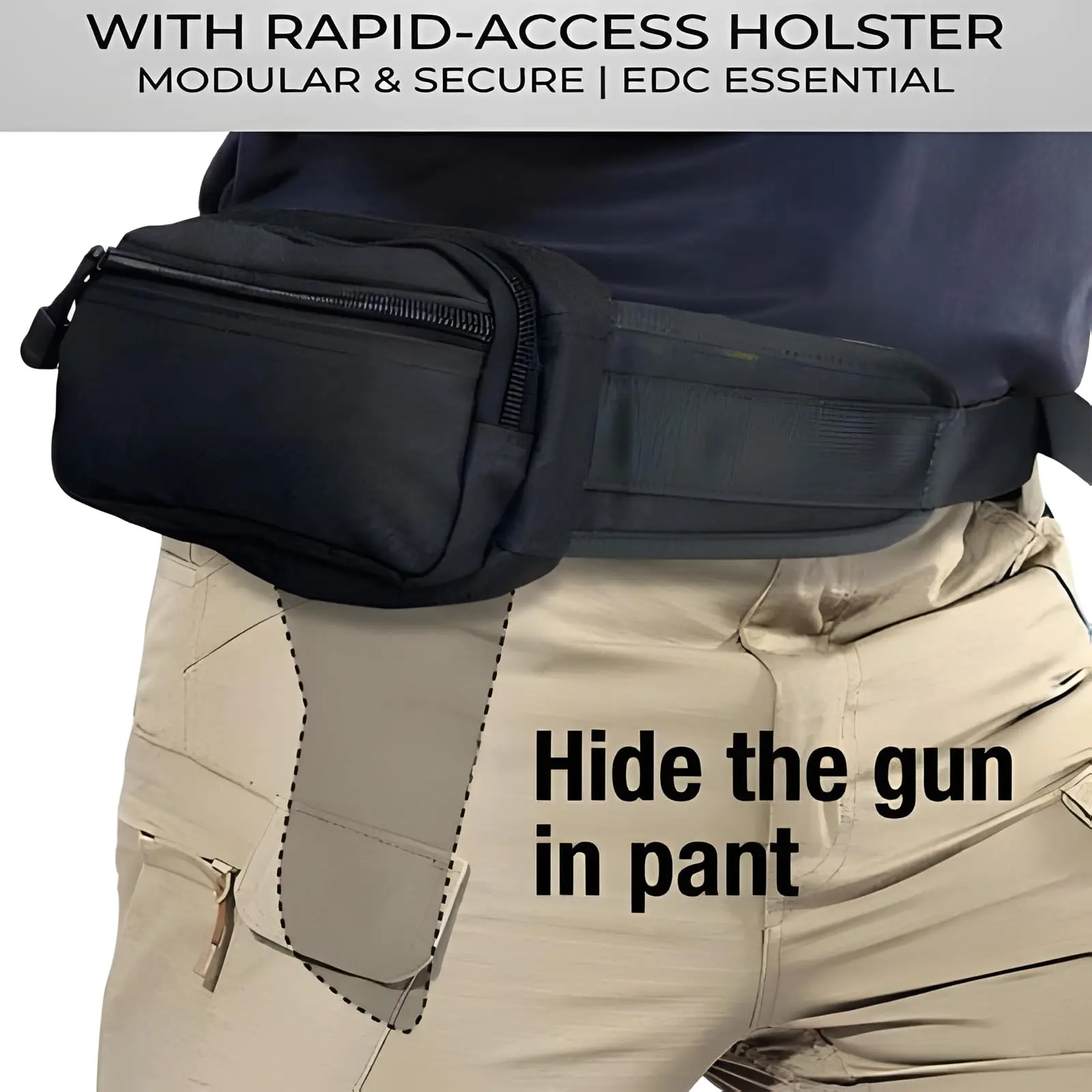 Fanny Pack Concealed Carry Gun Holster Universal Holster – Fishing Waist Bag Pouch Running, High-performance, Bag Women Men, Hikers Campers Fishermen Runners Bikers | Multipurpose Outdoor  Gun Accessory Indoor Utility Lightweight