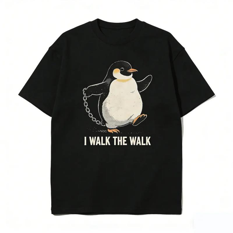 Funny penguin T-shirts, cute animal patterns for men and women