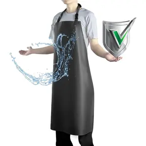 Waterproof Heavy Duty Apron with Comfortable Adjustable Bib Rubber Vinyl for Men Women Dishwashing