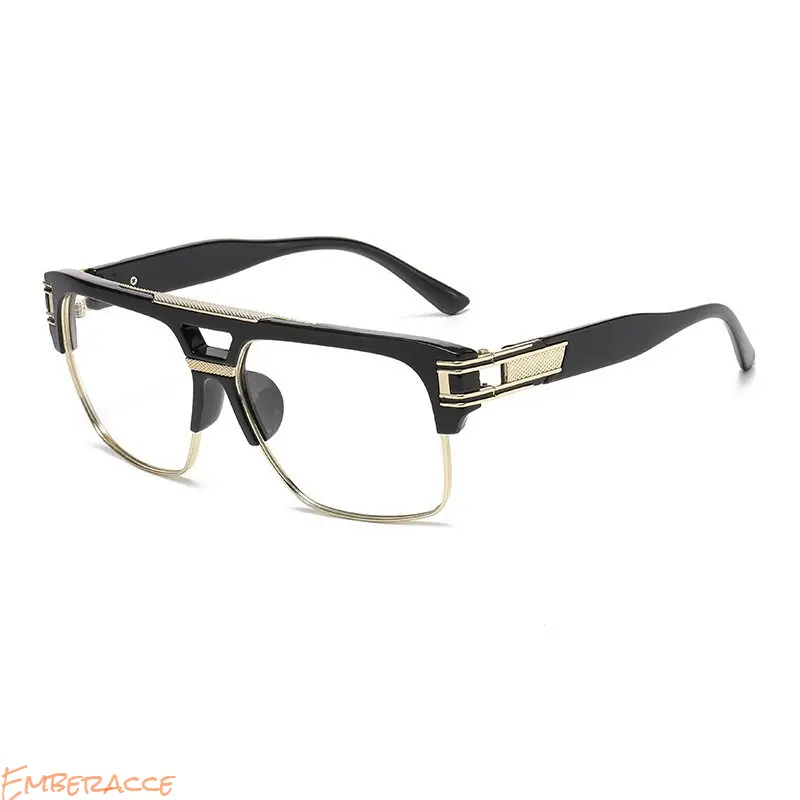 Retro Square Frame Glasses for Women & Men, Vintage Blue Light Blocking Eyeglasses, Lightweight Fashion Eyewear for Computer Work, Reading, Office, Daily Wear, Geek Chic Accessories