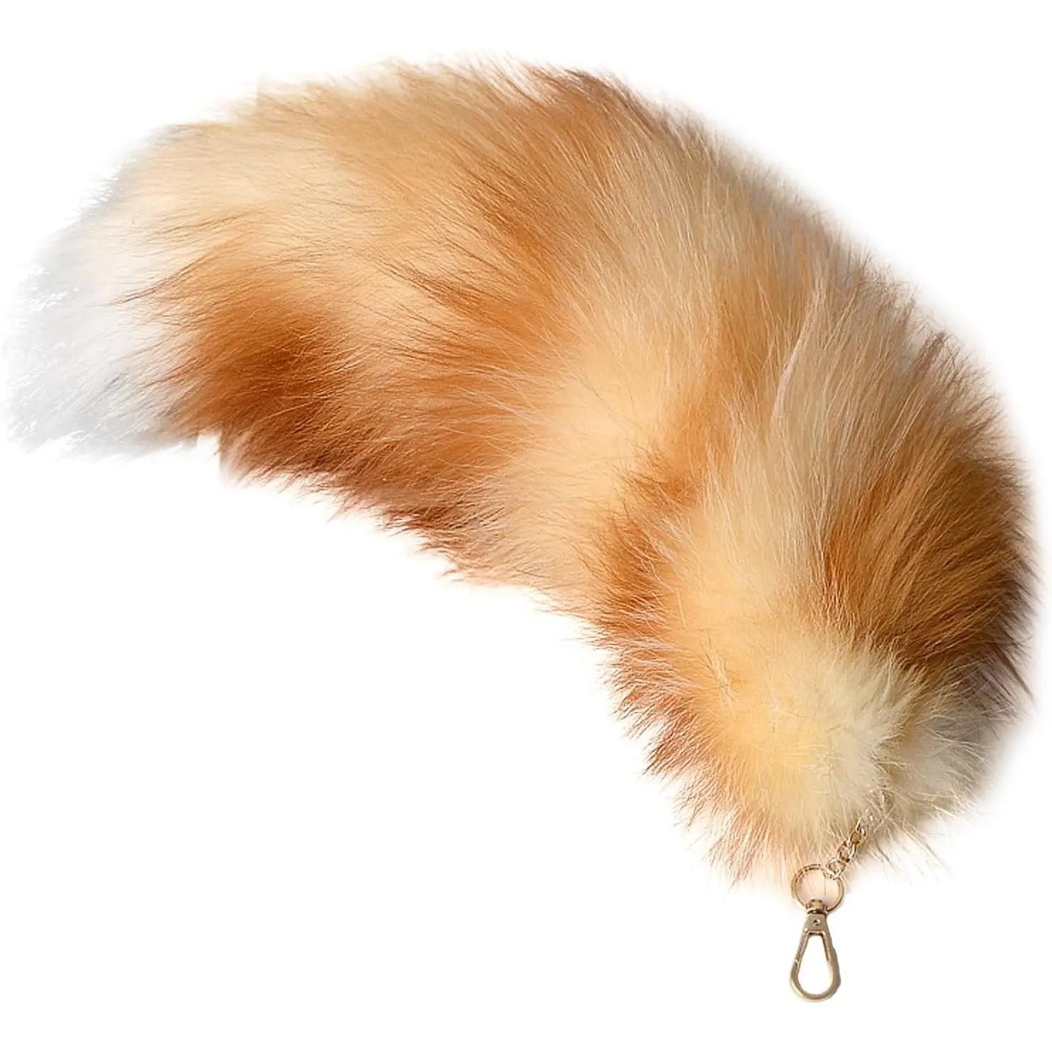 Fluffy Fur Wolf Fox Tail Keychain Black Red Purple Cosplay Costume Keyring for Women Girls(Gift)