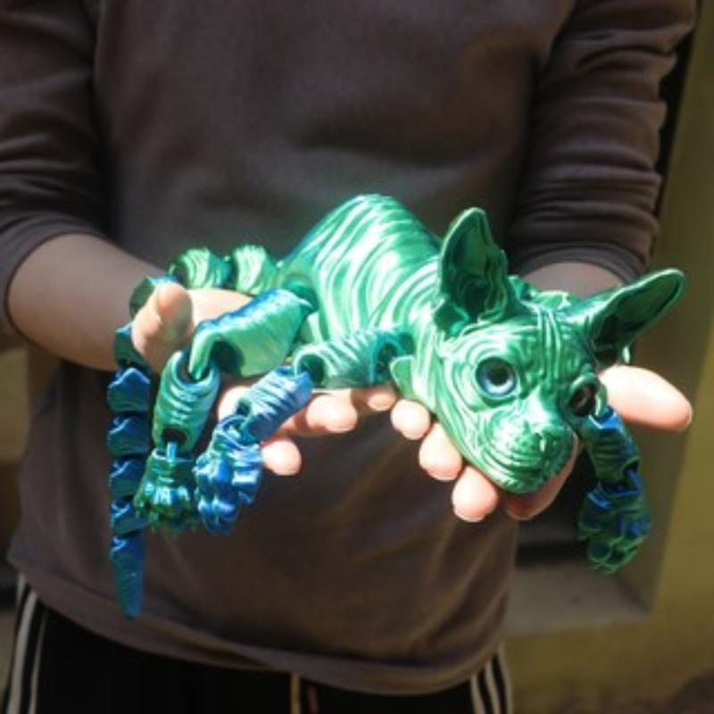 3D Printed Cat Figurine, Collectible Figurines, 1 Count Realistic Cat Statue, Desktop Ornament for Living Room Bedroom Home Office, Gift for Cat Lovers