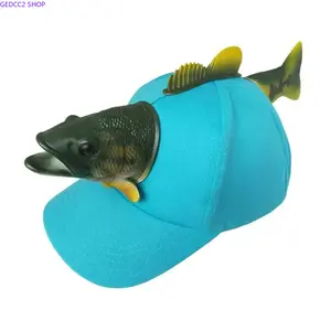 Mens Hats - Parent-Child Outdoor Baseball Caps with 3D Realistic Bass Design, Funny Fishing Hats for Men, Ideal for Fishing Trips and Fun Gifts