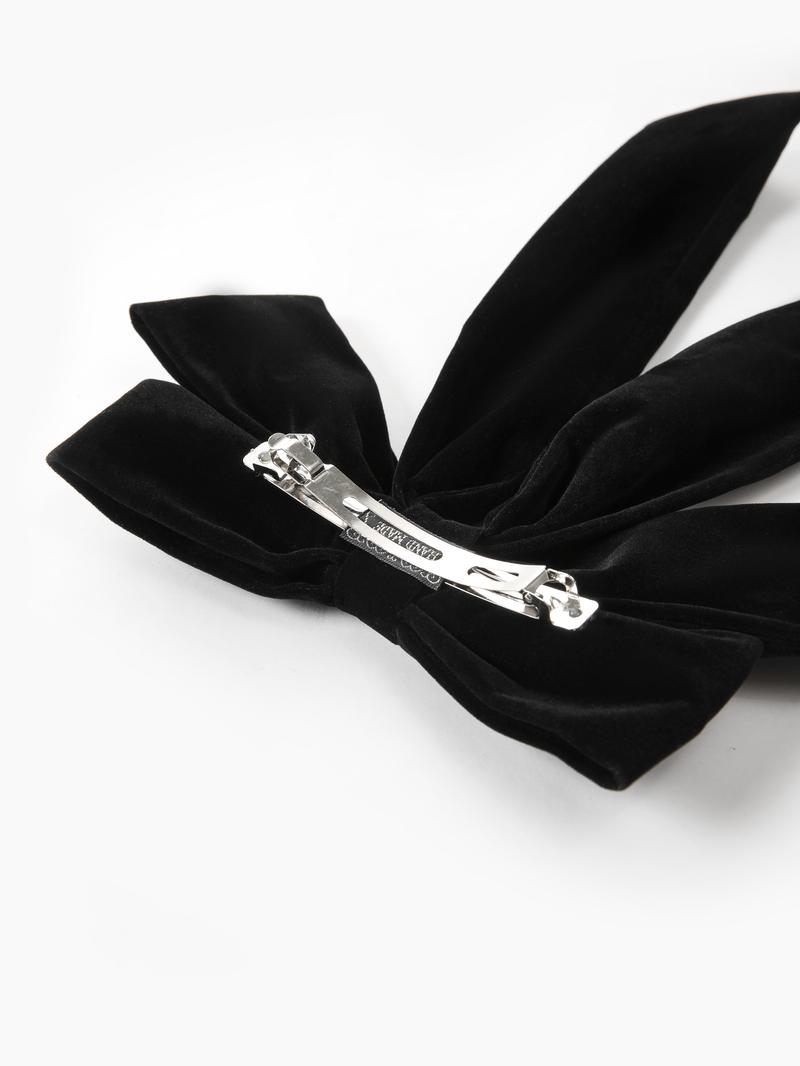 Cider [2 colors, One Size] Solid Bow Decor Hair Clip