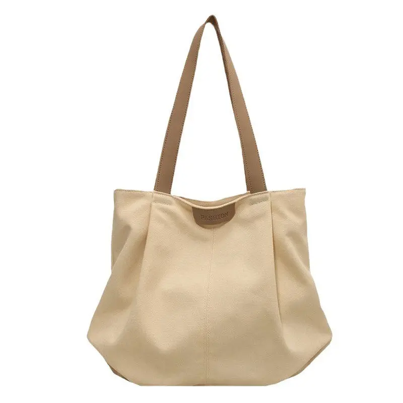 Large Capacity Canvas Shoulder Bag for Women, Casual Crossbody Tote, Lightweight Multifunctional Backpack, Option