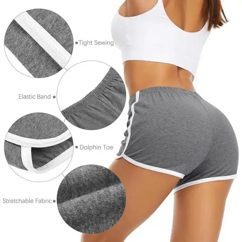 7PackWomensCottonShorts,DolphinBootyAthleticGymSportsShortsforYogaLoungeRunningzadiepink