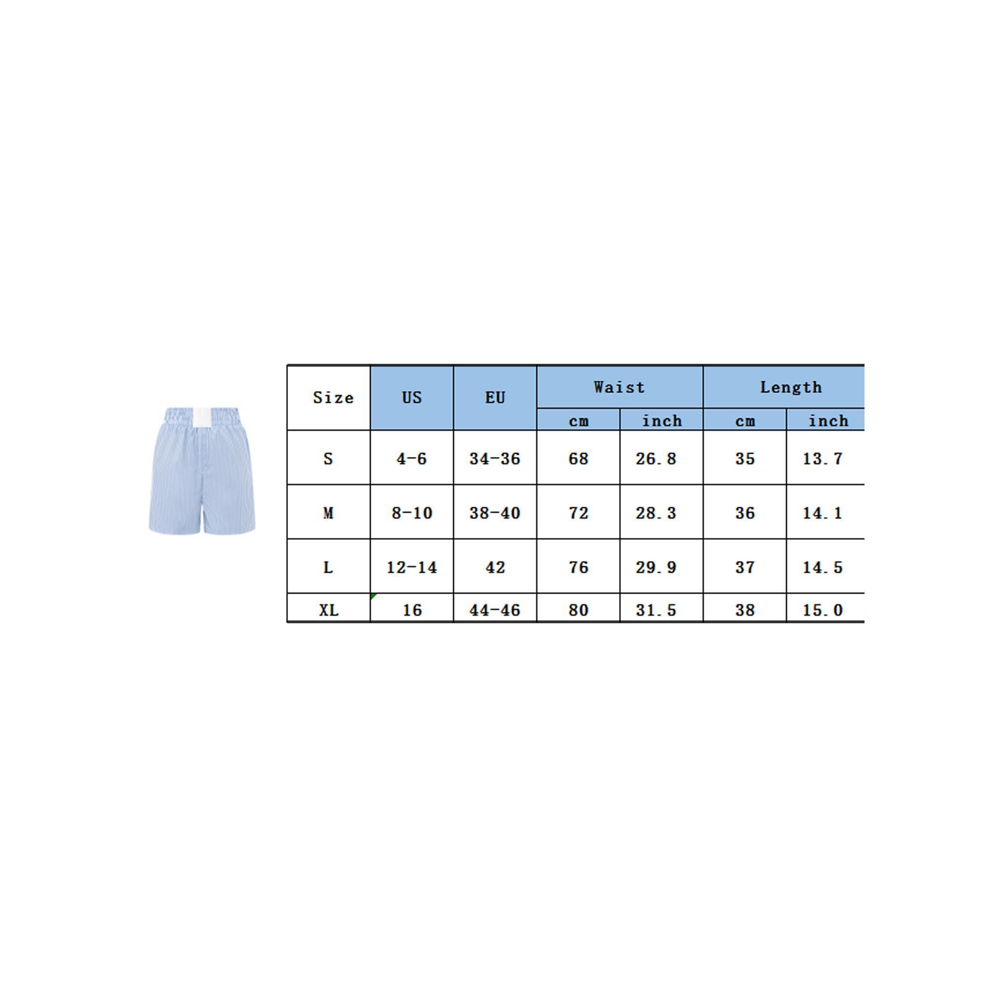 Women's Fashion Loose Shorts Ladies Female Stripe High Elastic Waist Short Pants Summer Casual Shorts Womenswear Bottoms Streetwear