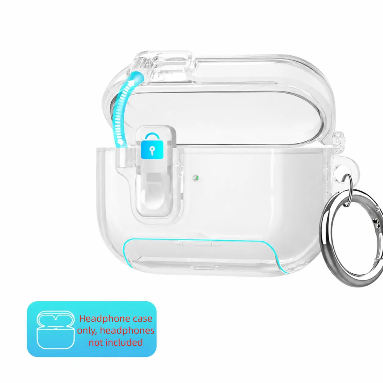 Multifunctional Clear Case for AirPods Pro/Pro 2, AirPods Pro 3, AirPods 4, Anti-Drop Safety Lock Shockproof Earbud Cover with Built-in Phone Kickstand,back to school,back to school haul