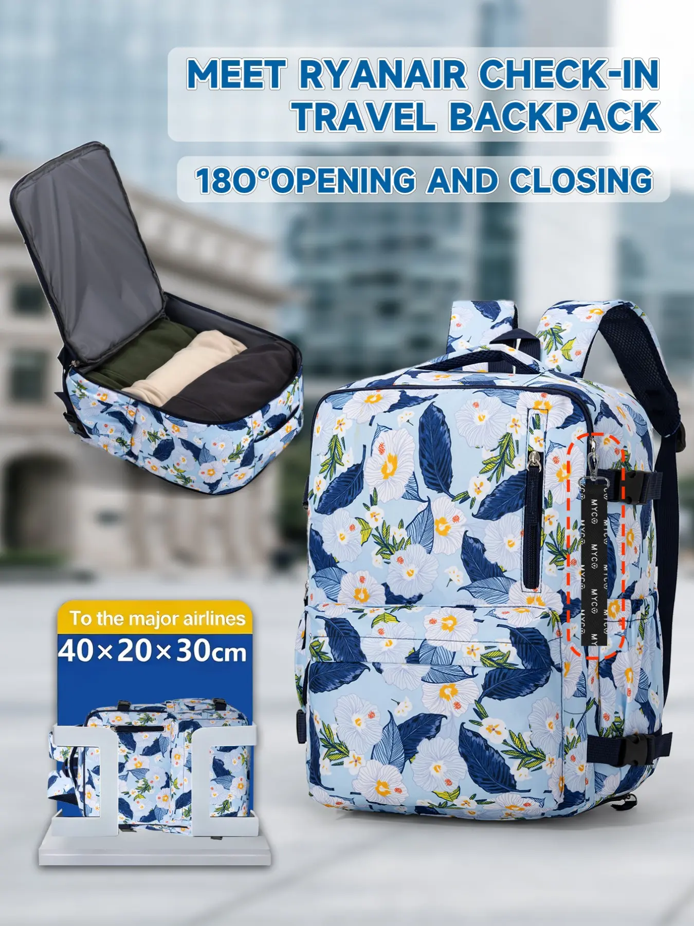 Vacuum Compression Bags Backpack, Ryanair Cabin Bag 40x30x20cm, Easyjet Carry On, Tsa Approved, Space Saving, for Business Trip And Daily School Use, Casual Travel Backpack