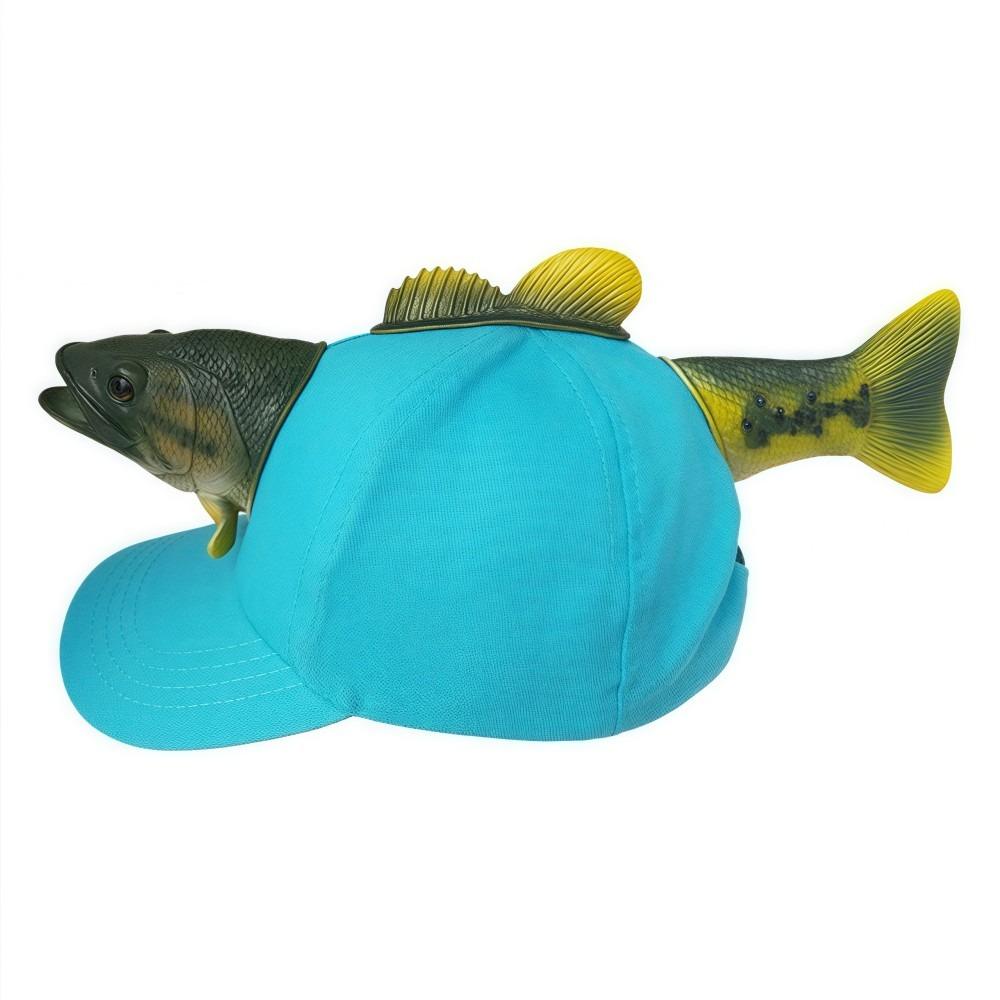 Funny 3D Fish Animal Trucker Hat Mesh One Size Novelty Fishing Hat Breathable Adjustable Fit Baseball Cap For Men Women