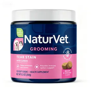Supplements for Dogs & Cats Tear Stain Prevention – Oregon Grape Root, Marshmallow Root, Cranberry Extract – Natural Tear Stain Reducer for Dog, Cat Breeds – 120 Count Tear Stain Supplements with Herbal Ingredients – Easy to Administer