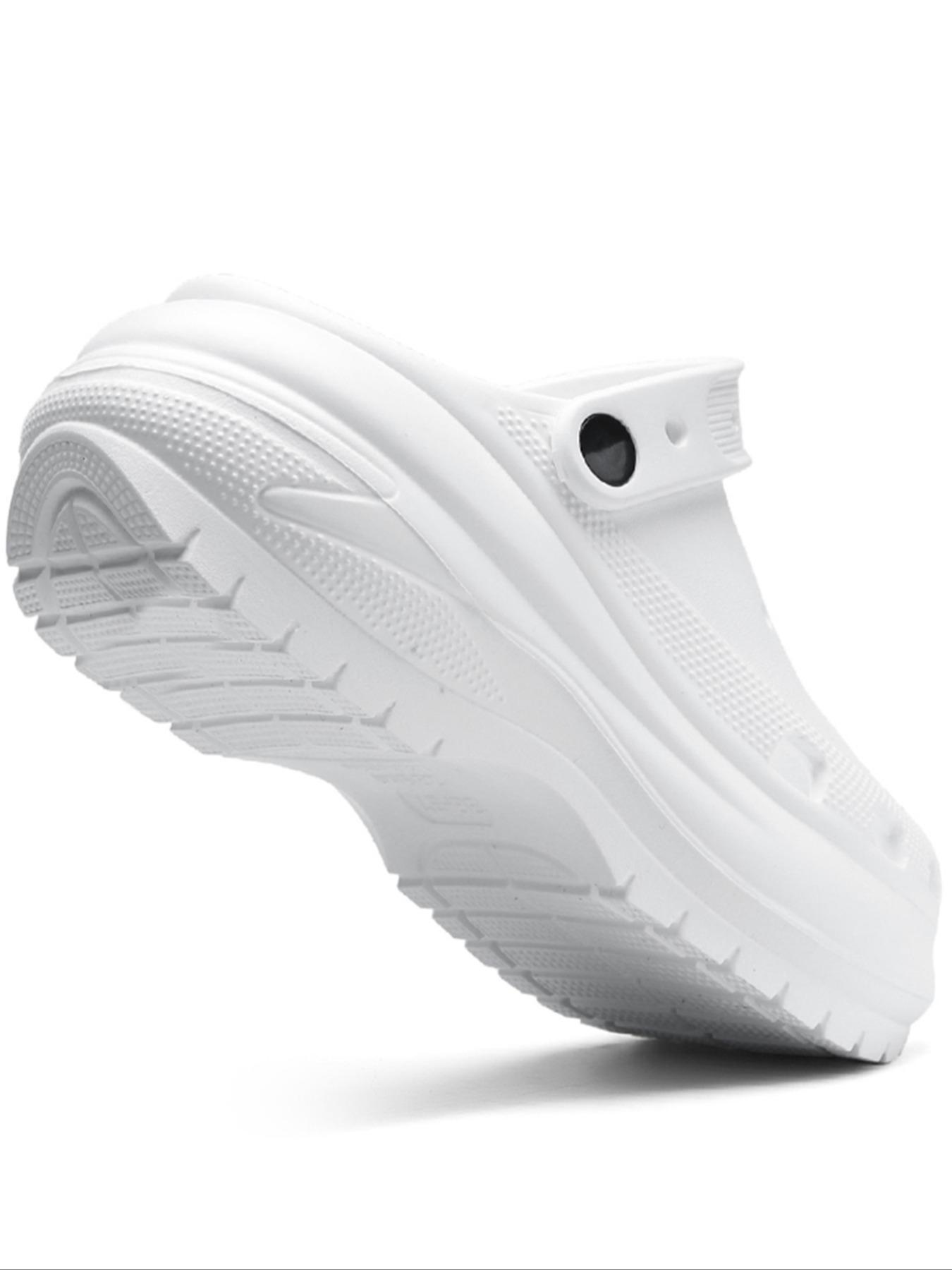 Women's Plain Color Platform Clogs, Casual Comfortable Breathable Clogs, Fashionable Shoes for Indoor & Outdoor Wear, Beach Shoes Slippers