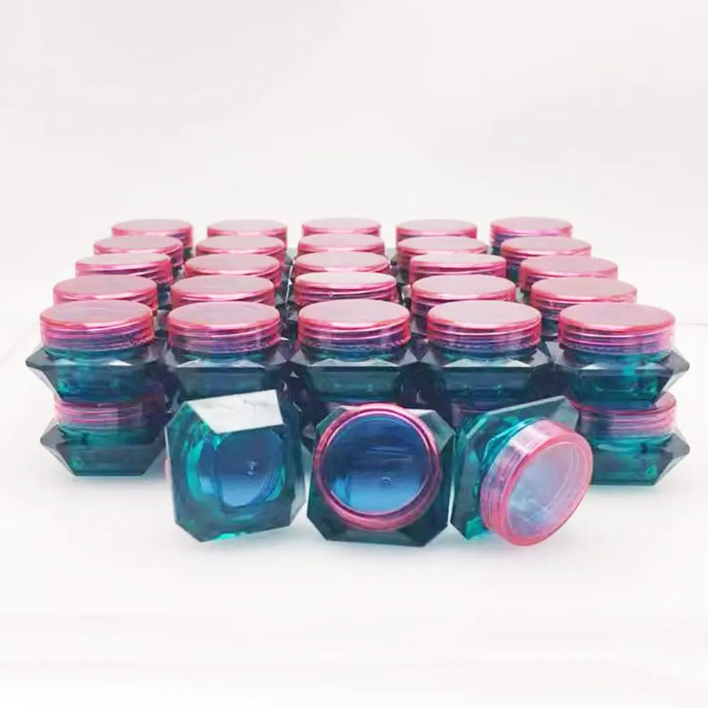 50pcs Mini Lipstick Eye Cream Packaging Containers, Plastic Empty Boxes, Sample Bottles, Emerald Bottle, Lid
