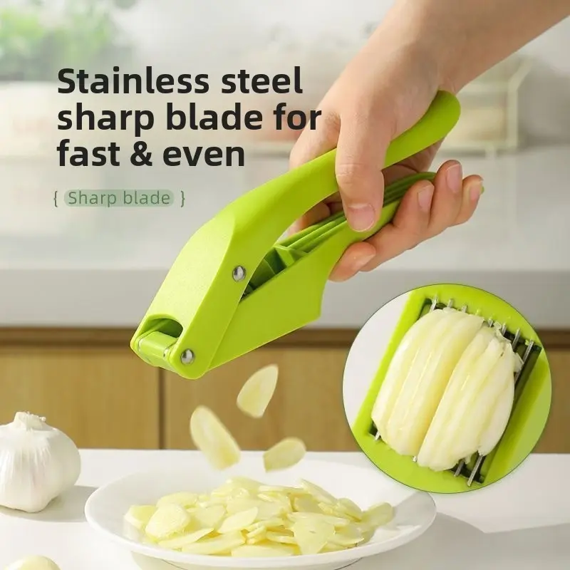 High-Quality Stainless Steel Garlic Press, Multi-Functional Manual Garlic Crusher, Kitchen Tool for Herbs and Garlic Mince, 1 Piece/2 Pieces
