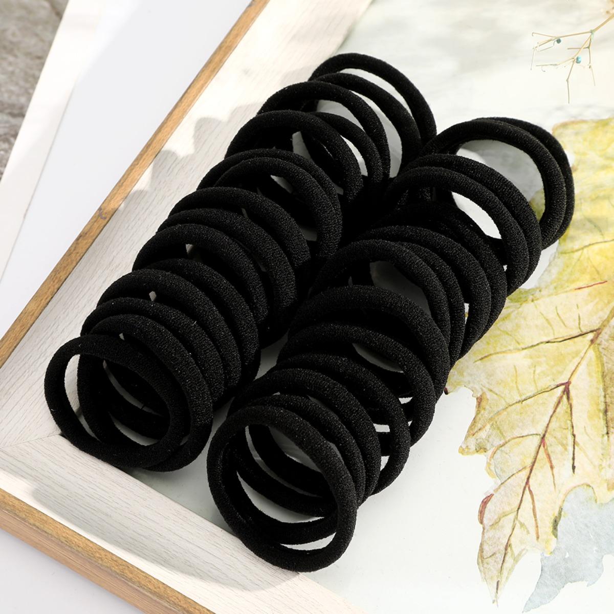 AWAYTR 200Pcs/Set Elastic Hair Rope Family Pack Hair Scrunchies for Women Girls Colorful Hairbands Ponytail Holder Hair Accessories