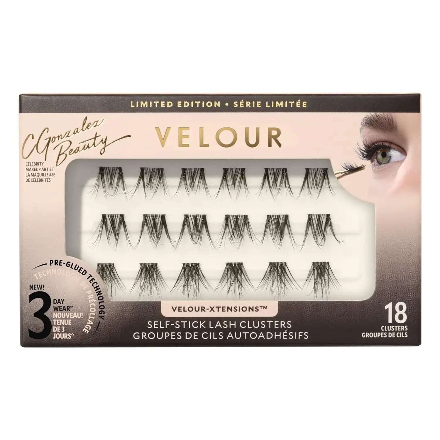 Self-Stick Lash Clusters, Self Adhesive Eyelashes, 18 Eyelash ClustersGift