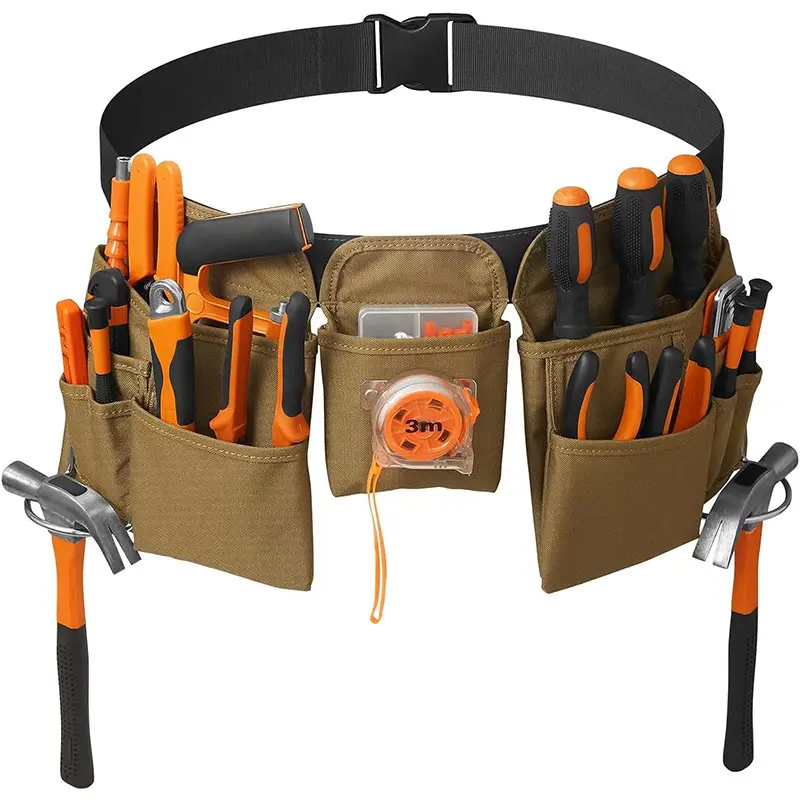 Adjustable Oxford-Cloth Tool Belt, Multi-Pocket Utility Waist Pouch for Carpenters, Home DIY Storage (Home Supplies Organizer Storage Bag)