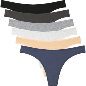 What women should wear in 2026ELACUCOS 6 Pack Women's Thongs Cotton Breathable Panties Bikini Underwear