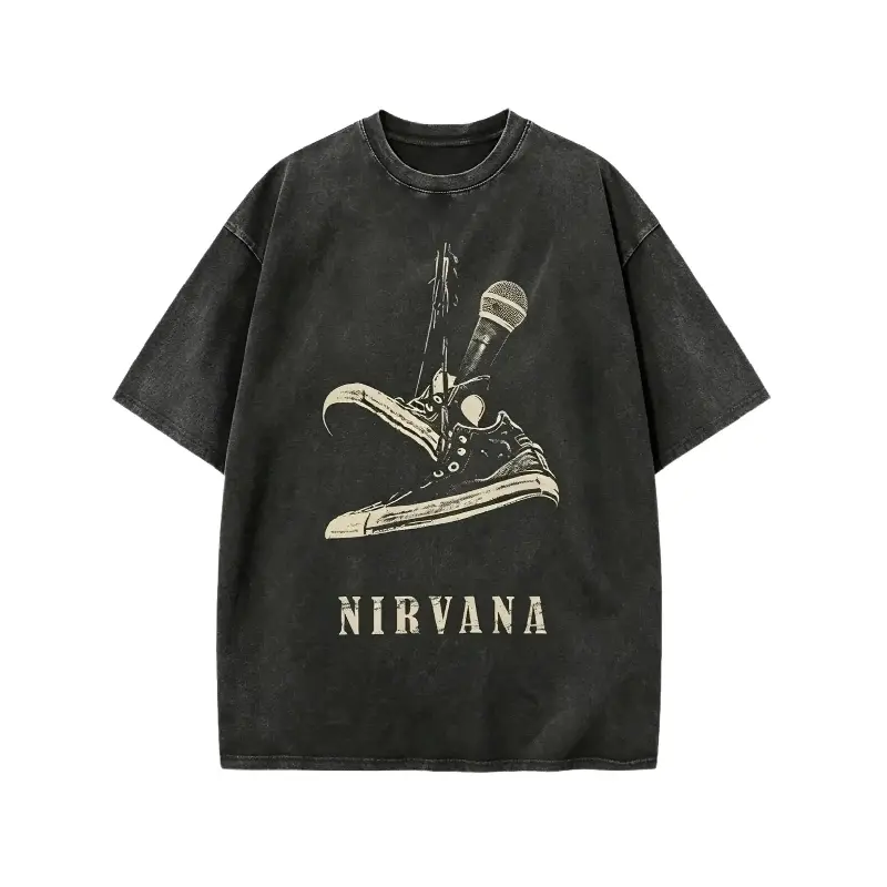 Nirvana Tee, Vintage Band Tee, 90s Rock Music Shirt, Grunge Shirt, Distressed Oversized Unisex Tee, Alternative Gift for Music Fans