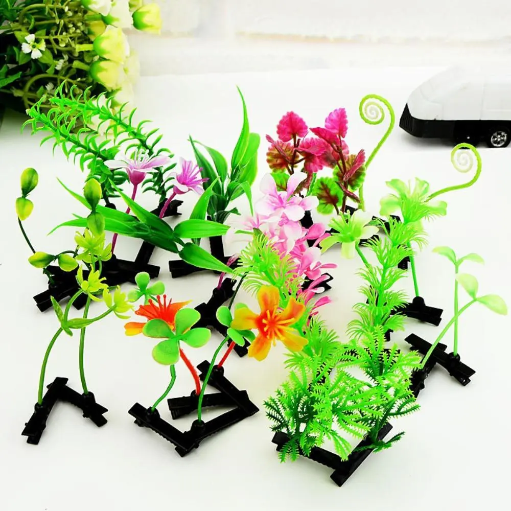 Cute Mini Bean Sprout Hair Clips, Realistic Artificial Grass Sprout Head Barrettes, Funny Novelty Plant Bag Charms, Firm Grip Alligator Clips for Daily Cosplay & Party Wear, Unisex, Anti-Slipping, Mini Sprouts