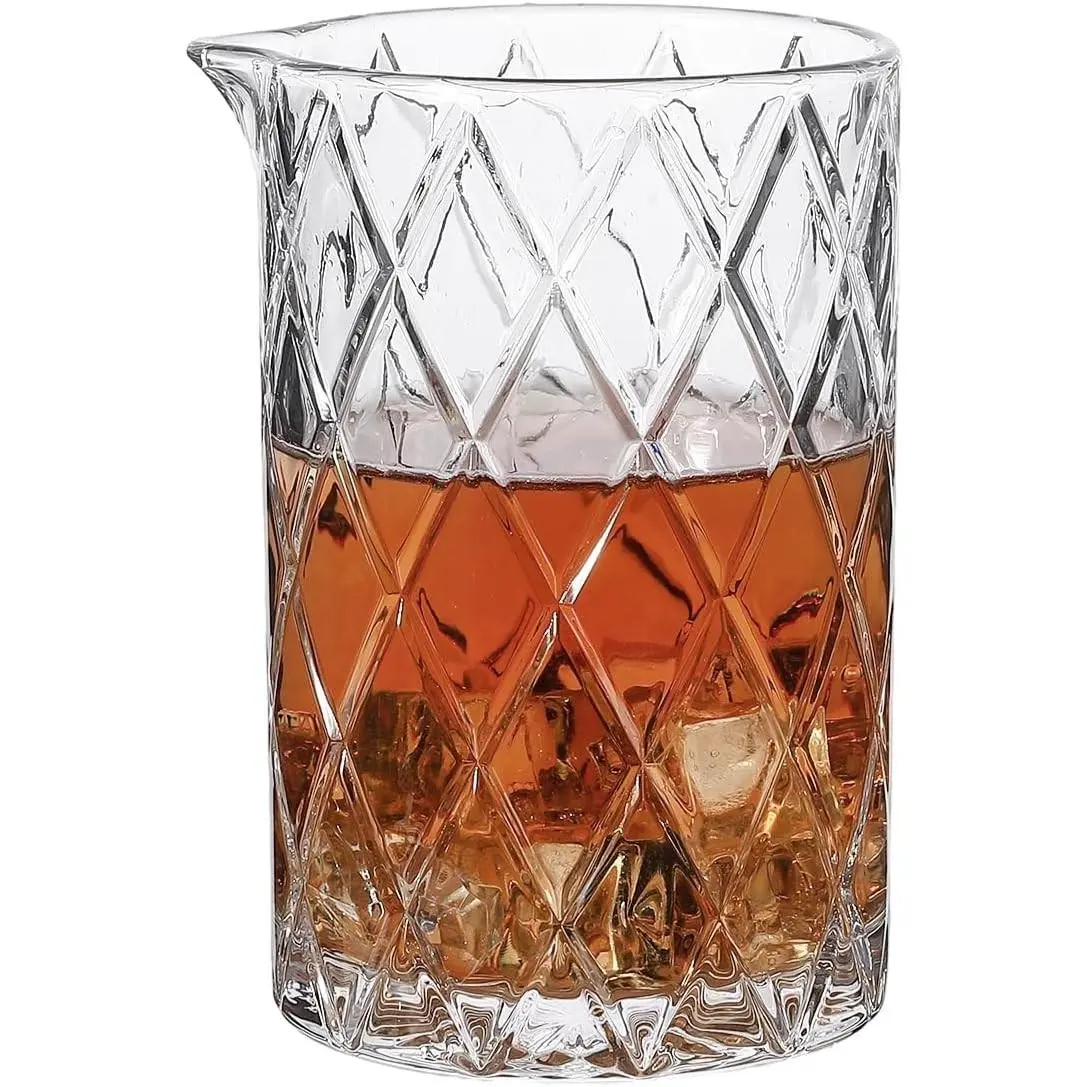 1Pack 24 Oz Cocktail Mixing Glass, Thick Bottom Clear Barware, Professional Bartender Tool, Cocktail Shaker, Bar Mixing Glass, Cocktail Pitcher (1PACKClear)