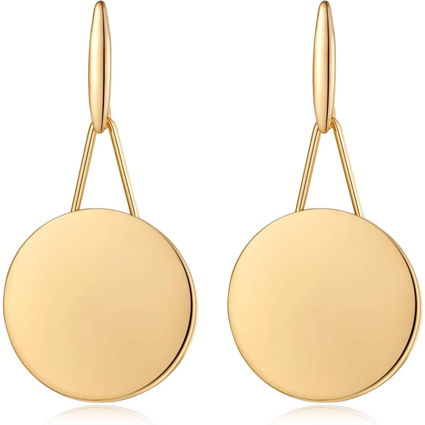 Fashion Large Disc Geometric Dangle Earrings for Women Statement Dangle Earrings Geometric Drop Earrings