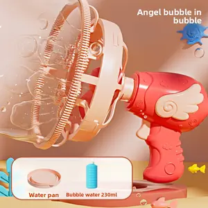 Angel Bubble Machine, Children's Handheld Bubble Wand, Electric Automatic Bubble Blower, Bubble Gun, Bubble Solution