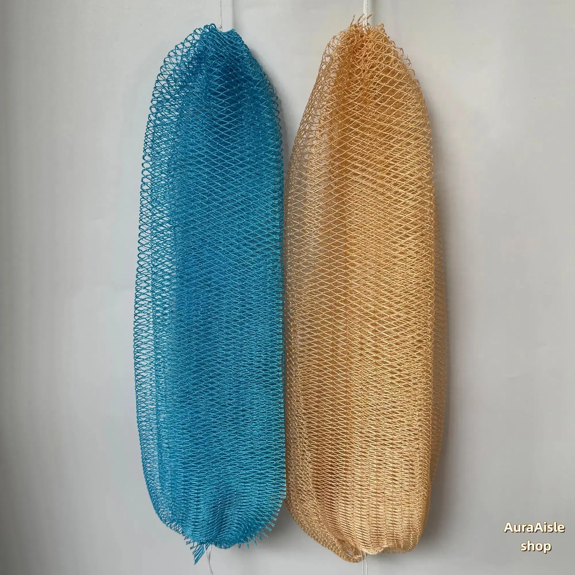 Mixed Color African Exfoliating Net Bath Sponges - Textured Stretch Shower Scrubbers, Deep Cleansing Dead Skin Removers, Flexible Long-Lasting Bathroom Accessories for Daily Skincare Routines