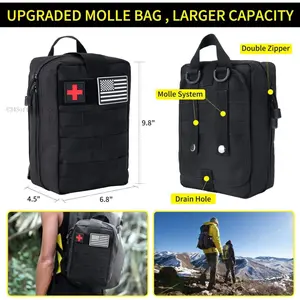 Survival Kit and First Aid kit, 160 Pcs Emergency Supplies Camping Accessories with Upgraded Molle Bag, Gifts for Men and Women Outdoor Adventure Camping Hiking HuntingEverlanelnspired17XXSilentSerenity3C34SoftHomeGoods