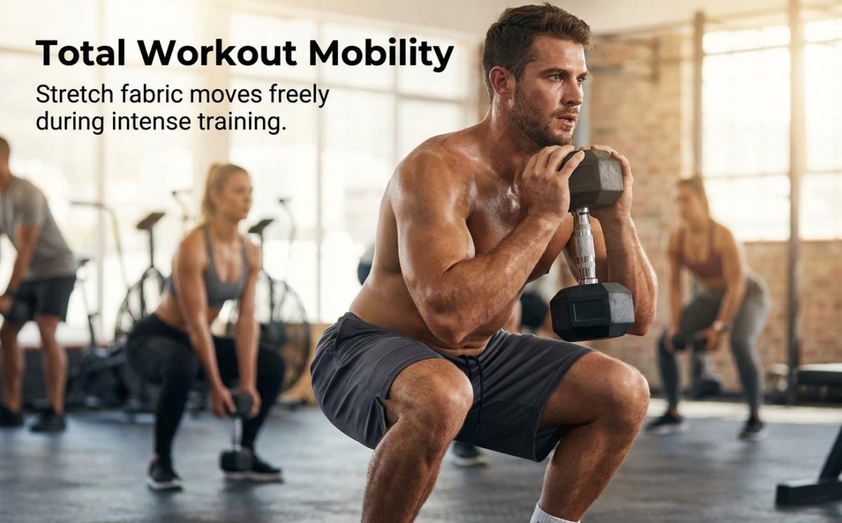 Men’s 9’’ Quick Dry Athletic Shorts Lightweight Breathable Mesh Running Workout Shorts with Pockets for Gym Sports Basketball Outdoor Training Active Wear