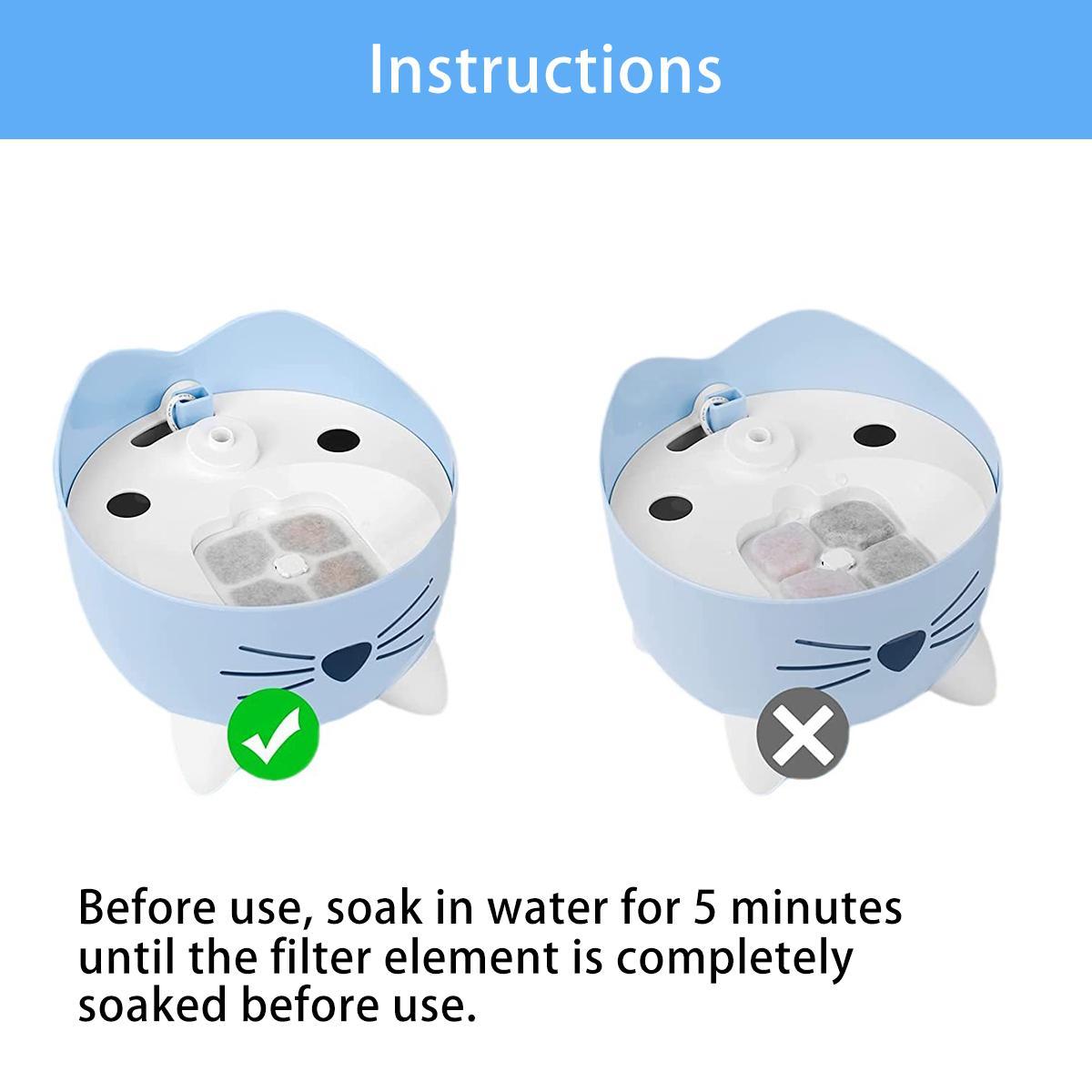 Cat Water Fountain Filter, 12pcs/set Pet Water Fountain Replacement Filter, Compatible with A Variety Of Pet Water Fountains