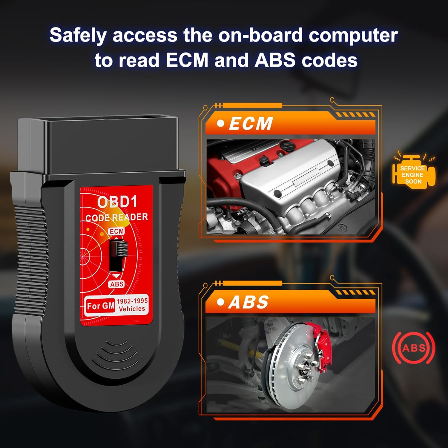 OBD1 Scanner and Code Reader Compatible with GM 1982-1995 , ECM ABS Diagnostic Scan Tool with Instructions in English, Spanish, and OBD1 Scanner and Code Reader Compatible with GM 1982-1995 , ECM ABS Diagnostic Scan Tool with Instructions in English, Spanish, and