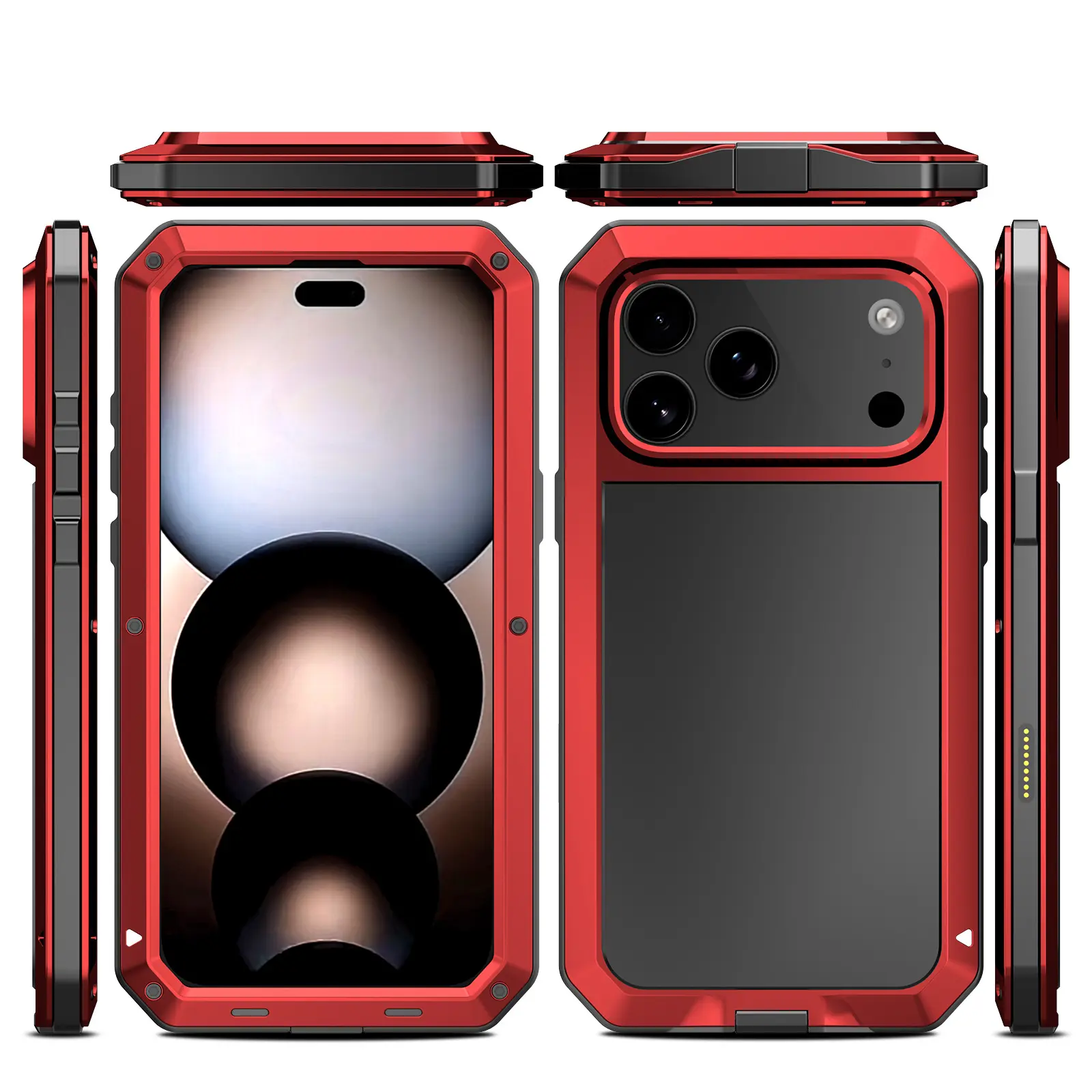 Sealed Shockproof Dustproof Phone Case Shell for iPhone 17, iPhone 17 Pro Max - Wireless Net Resistance, Detachable Protection Accessory